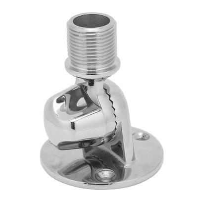Ratchet Rail Base Mount Adjustable Screw Type 1in Rustproof Boat VHF Antenna Mount  316 Stainless Steel for Yacht