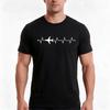Airplane Pilot Heartbeat Tshirt Summer Casual Cotton Tee Oversized Streetwear Tops Vintage Graphic Print Unisex Unisex Unisex