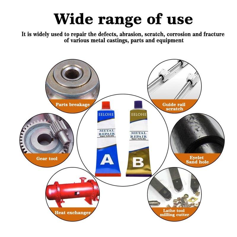 Metal Repairing Paste Adhesive Super Glue Heat Resistance Permanent Quick Dry Soldering Industrial Welding Glue DIY Home Repair