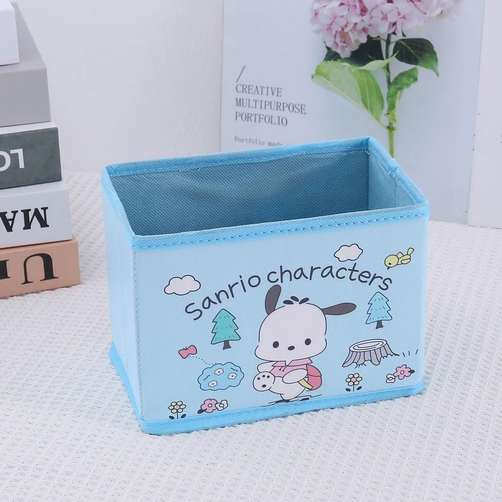 Hello Kitty Kuromi Cinnamoroll My Melody Pattern Foldable Desktopstorage Box For Office And Bedroom Decluttering