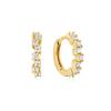 Sparkle Hunger Hoop 925 Silver Earrings E047-09G.
