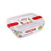 Rectangular Food Storage Containers - - Cook & Heat - Pack of 3 - 1.1 L - Microwave Lids