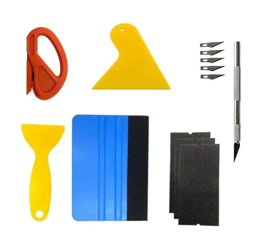 

9PCS Vehicle Vinyl Wrap Application Kit Window Glass Protective Film Installation Tools for Car Window Tinting Tool Kit