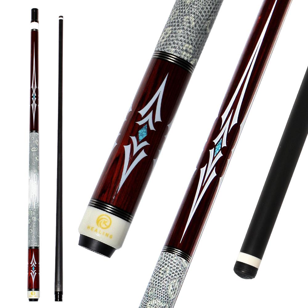 OKHEALING Karbonfaser Billard Queue Stick (Black Technology Geringe Durchbiegung Pro Taper Billard Queue 11,8 mm Spitze, 147 cm, Spiel Queue)