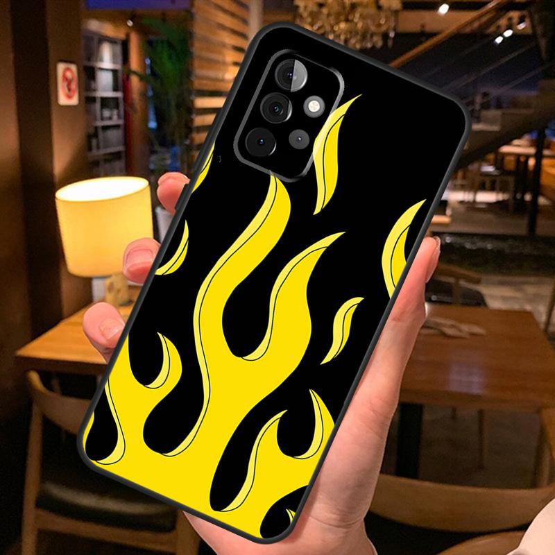 

Flame Painted Fire Pattern Case For Samsung Galaxy A56 A36 A54 A34 A14 A06 A16 A26 A12 A32 A52 A13 A33 A53 A15 A35 A55 Samsung A52S 5G