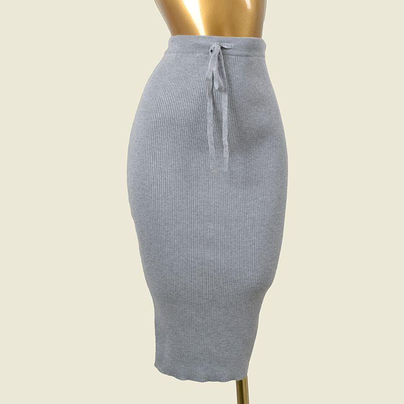 

Brand Leak-Picking Thread Slim-Fit Sexy Hip Skirt Gray XL