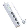 EU Plug Power Strip Overload Protection Multiprise Socket with 4 AC Outlets 4 USB-A 2 USB-C Port Network Filter for Home