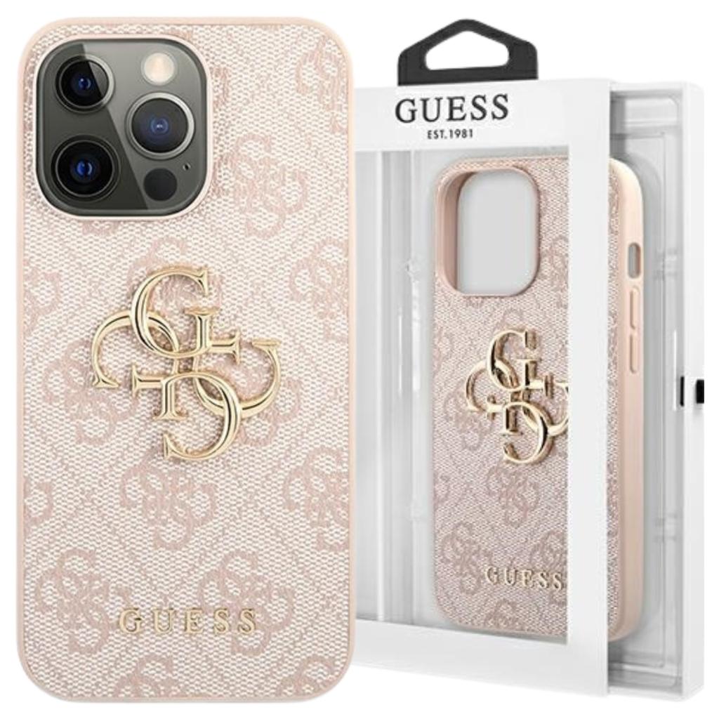 Guess Guhcp13L4Gmgpi Iphone 13 Pro / 13 6,1 Różowy/Pink Hardcase 4G Duże Metalowe Logo