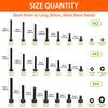 1250PCS M2 M3 M4 Metric Bolt Kit, 4-30MM Hex Socket Cap Screws, 12.9 Alloy Steel Machine Bolts Nuts Washers Assortment