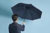 Komiya Shoten Large Automatic Opening and Closing 65cm Folding Umbrella for Men Durable Fiberglass Super Water Repellent Teflon Safety Pinstripe