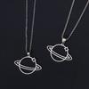 Trendy European & American Titanium Hip-Hop Planet Necklace: Non-Fading Starry Sky Choker, Versatile Sweater Chain Accessory