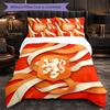 Set Biancheria da Letto 3 Pezzi con Motivo Calcio Olandese Morbida Copripiumino in Microfibra con Federe per Camera da Letto