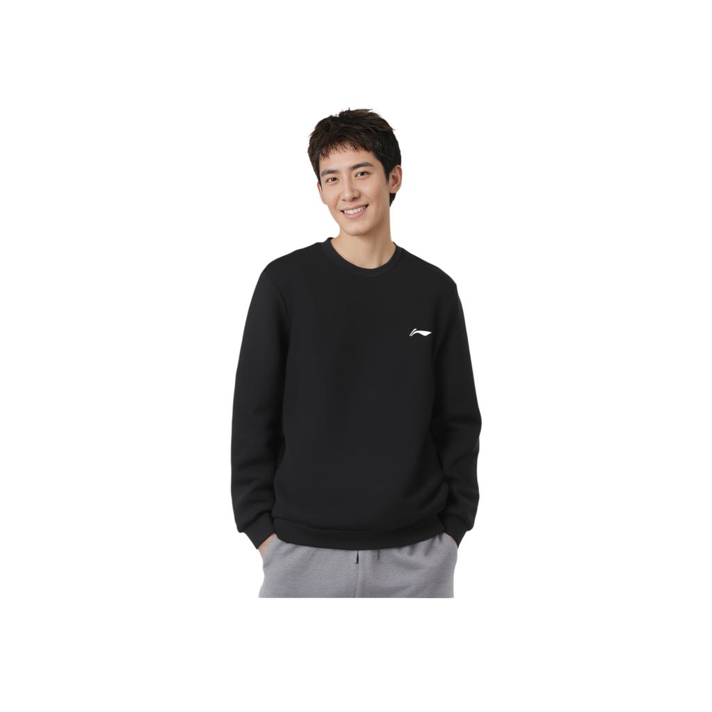 Li Ning Sports Lifestyle Series Round Neck Pullover Comfortable Versatile Simple Casual Sweatshirt Unisex Sweatshirt AWDVE37-6