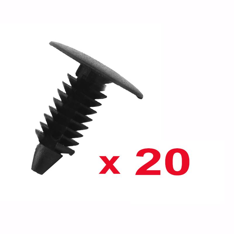 100/200pcs Auto Fastener Nylon Car Clips Fender Bumper Fasteners Clip Black Plastic Rivet Vehicle Retainer Auto Accessories
