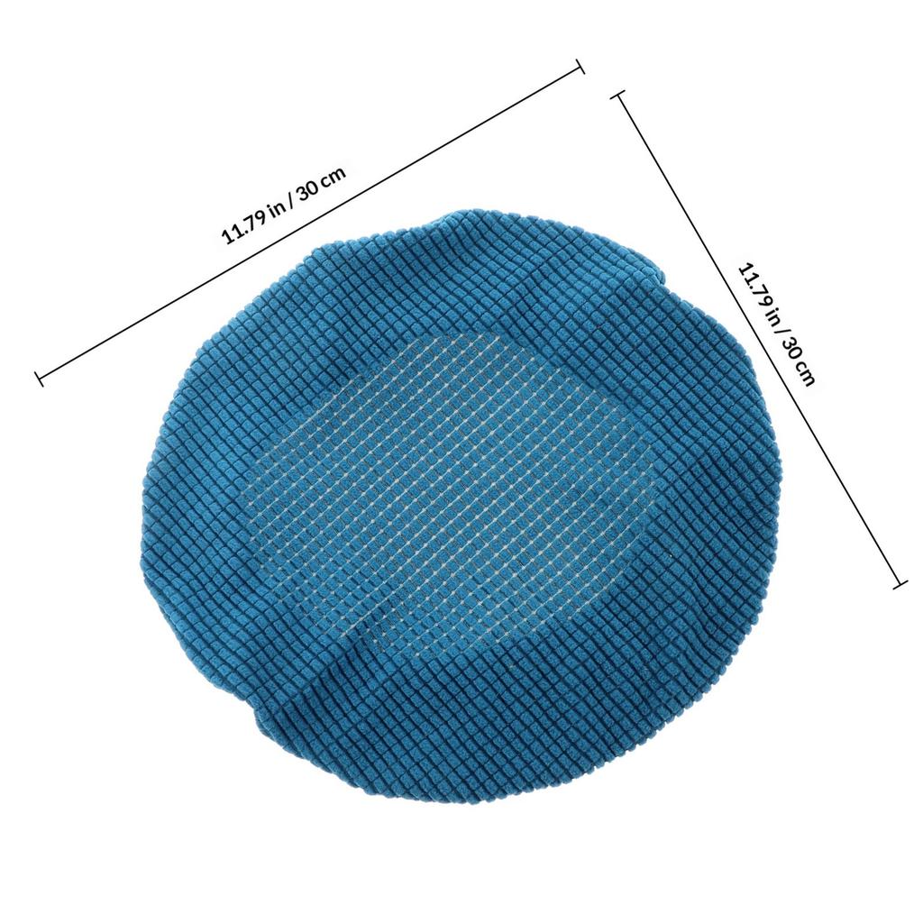 1Pcs Round Stool Cover Polyester Elastic Chair Protector Home Use Dustproof Dining Chair Seat Cover Convenient Foldable
