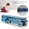 Elektrický 1:32 Alloy Doubledecker Bus Model Hračka s lehkou hudbou pro děti Dárek pro děti (Modrý)