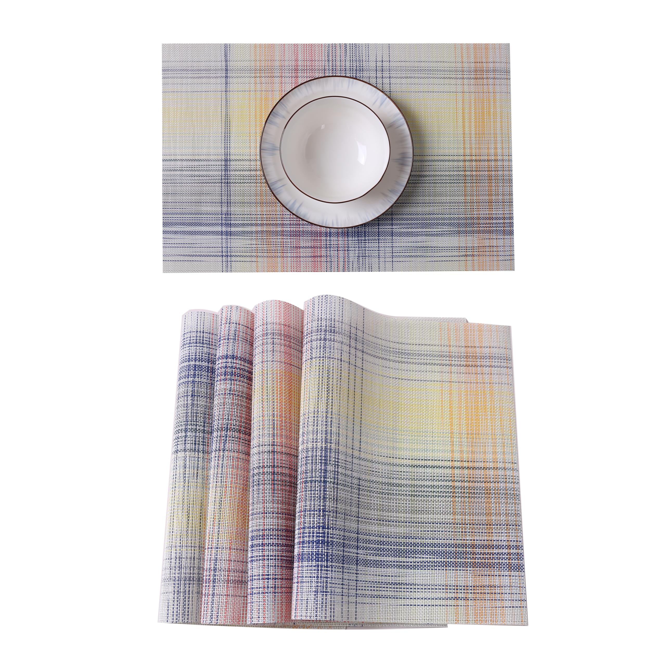 

Mewind Set of Stylish and Easy to Suitable for home and restaurant and Placemats, 4, Clean. use. Water-repellent, stain-resistant, insulating,