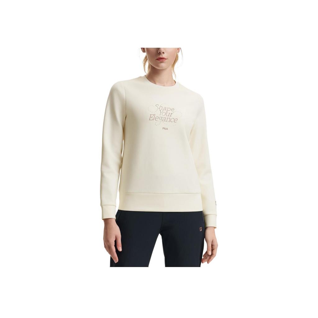 Fila Mode Lässig Bequem Pullover Sweatshirt Damen Sweatshirt Reiher-Weiß A11W511204FWT
