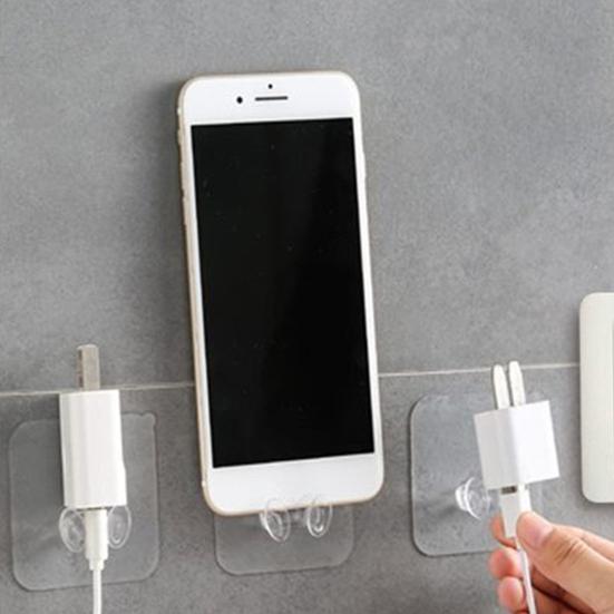10/20Pcs Wall Mounted Storage Hooks Cord Holder Transparent Easy to Install Adhesive