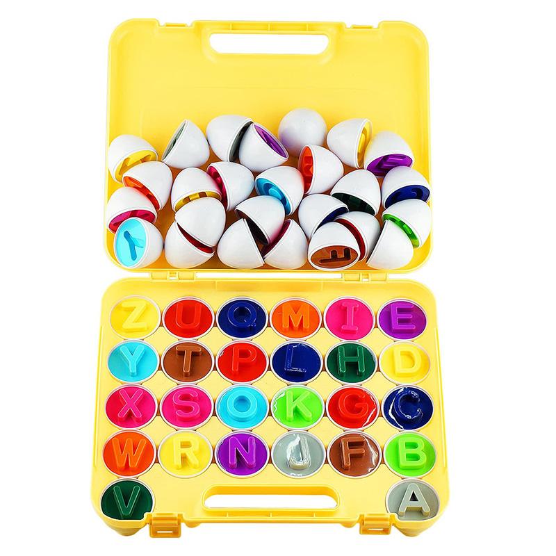 Uova abbinate Giocattolo di Pasqua Montessori Colori Forme Riconoscimento Bambini Educativi Colore Ordinamento Giocattolo per i più piccoli STEM Egg Toys Regalo