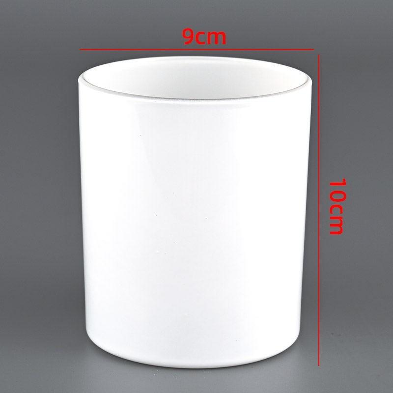 Colored Glass Aroma Candle Jar with Lid
