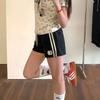Women's 2026 American Retro Sports Shorts - Summer Letter Print, Loose Fit Hot Pants, Versatile Design