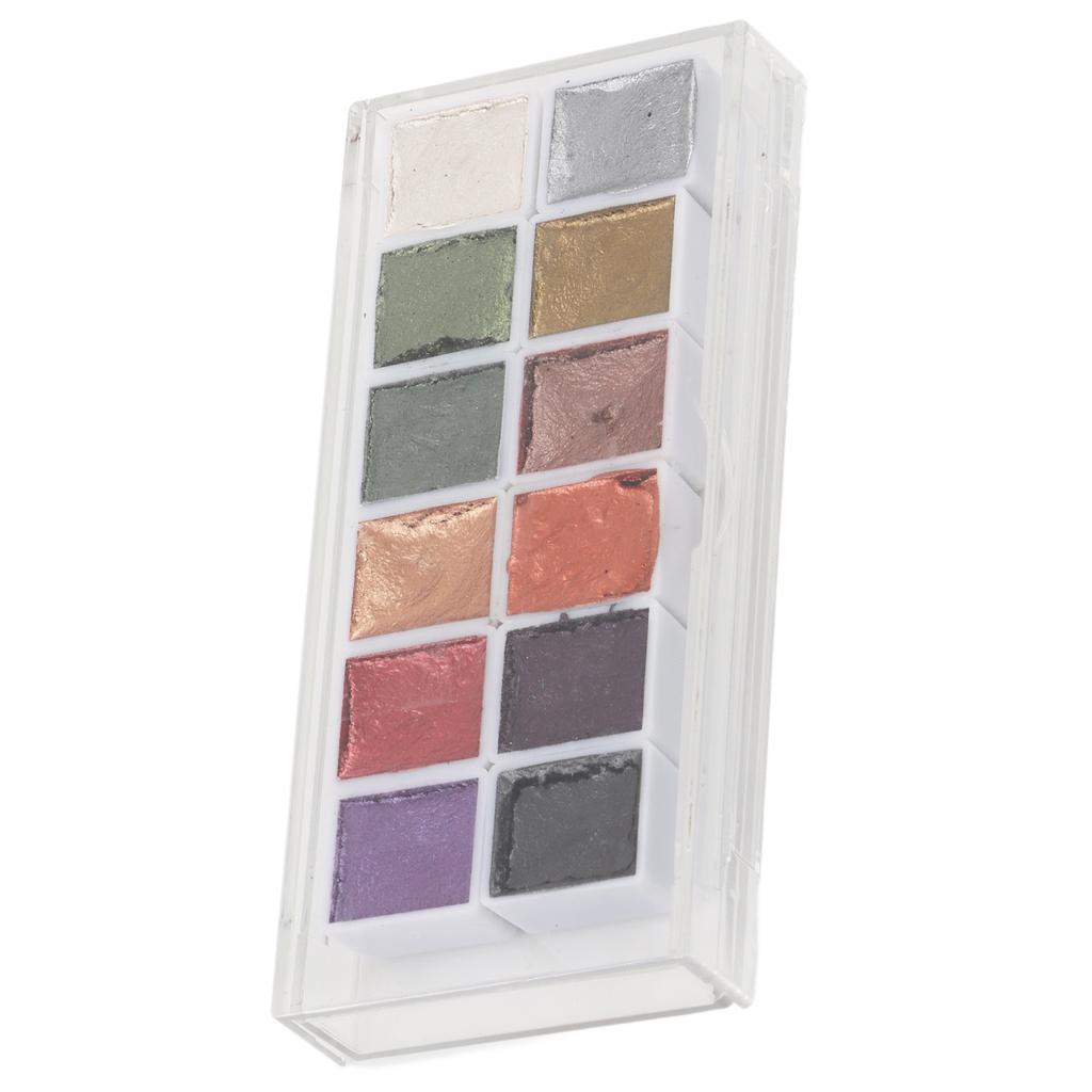 12Pcs Watercolor Paint Set Retro Metal Portable High Pigment Art Supplies for Student Adults Artists