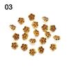 20pcs 5.5mm Flower Buckles Handmade Mini Cartoon Buttons High Quality Metal Buckles  1/6 Doll