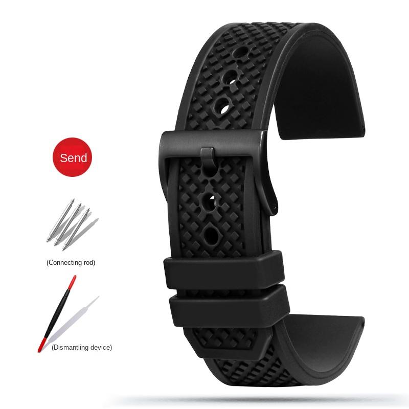 For Citizen Blue Angel AT8020 first generation watchband AT8020-54L fluoro rubber Strap waterproof blue watch band accessories 23mm