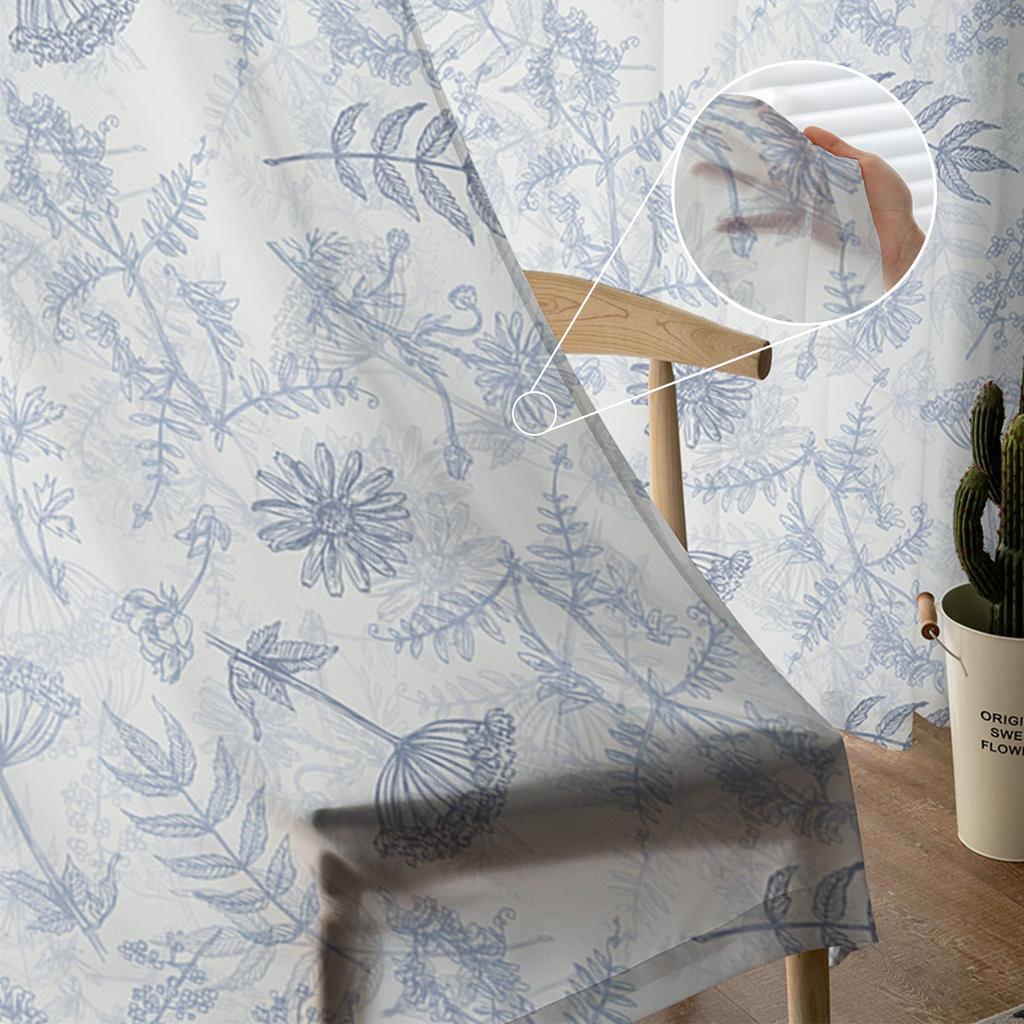 Flower Daisy Lavender Dandelion Sheer Curtains Living Room Window Tulle Curtains Bedroom Veiling Curtains Decor Luxury Drapes