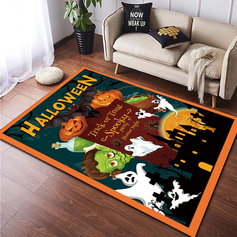 Halloween New Year Gift HD Printing Area Carpet, Living Room Sofa Decorative Carpet, Anti-skid Mat, Alfombras Direct Shipment