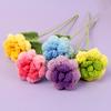 Knitting Flower Rose Bouquet Simulation Flower Home Decoration Wedding Hand-Knitted Crochet Fake Floral for Valentine's Gift