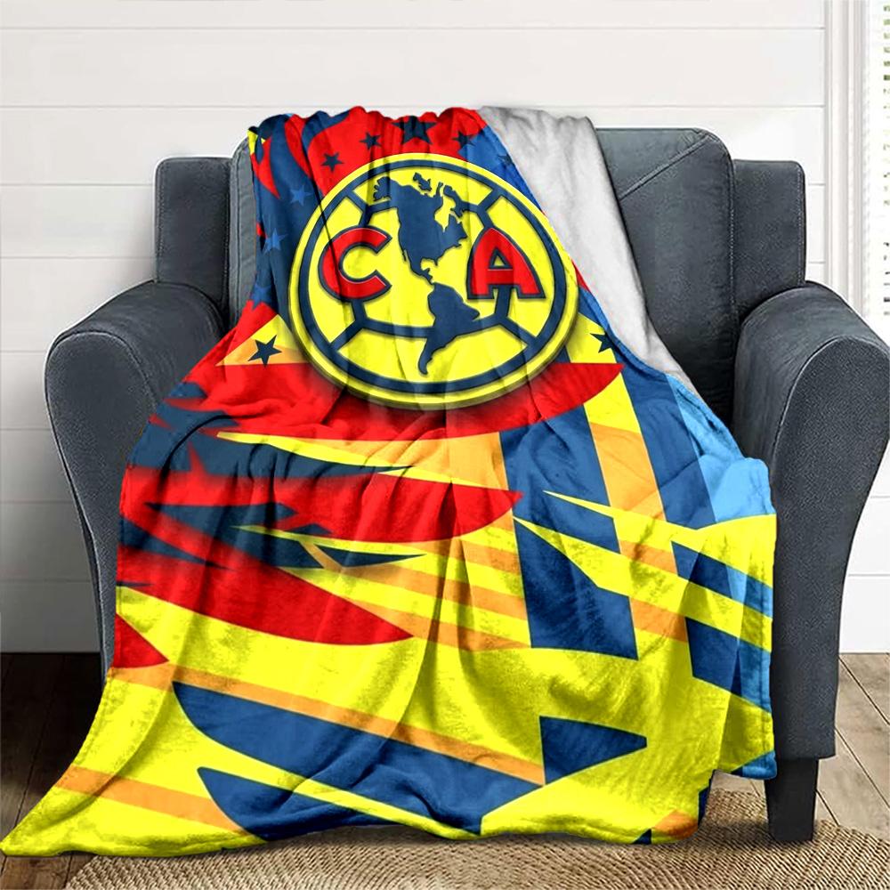 Club América Print Flannel Blanket High Quality Warm Comfortable Cover for All Seasons Perfect for Gifts Home Decor