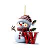 Acrylic Snowman Letter Car Hanging Ornament Christmas Car Decor
