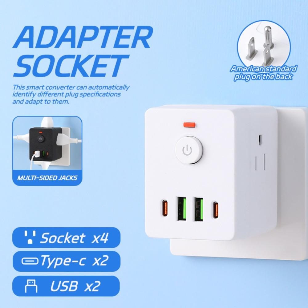 Surge Protector Outlet Extender Overload Protection Wall Adapter Professional Power Strip Home