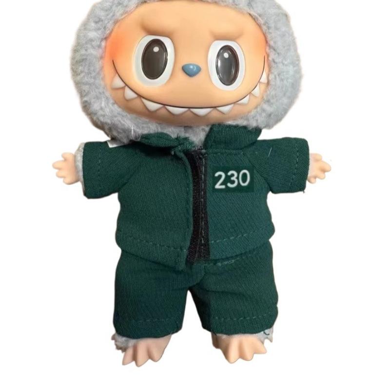 (Clothes Only) Seafood Game Collection Line Figure Clothes Outfit Face Cover Shoes for Labubu V1V2V3 Polyvinyl Chloride Material Figure Baby Clothes