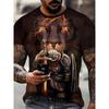 Nuovo Orrore Animale T-shirt da Uomo a Maniche Corte con Stampa 3D T-shirt Estiva da Uomo