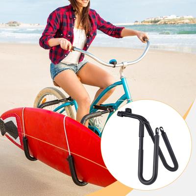 Outdoor Sports Bike Surfboard Rack Aluminum Black Rust Resistant Bracket for Surfing Beach Riders