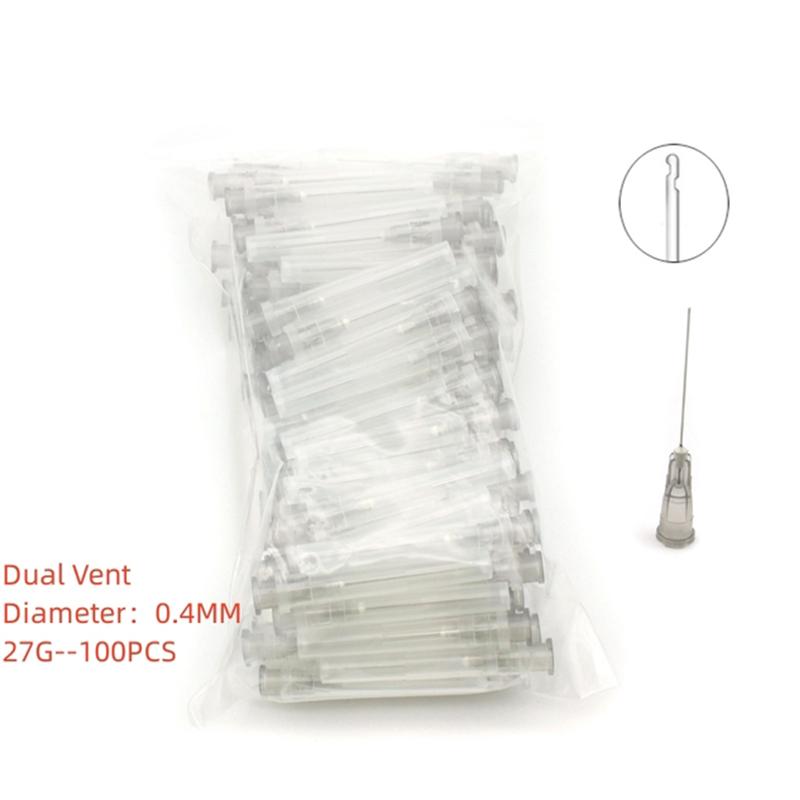 

100Pcs Dental Endo Irrigation Needle Tip 25G/27G/30Ga 30G End-Closed Side Hole Endo Syringe Root Canal Washing Needle Tip