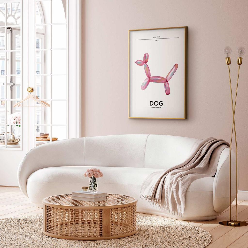 Poster - Holo-Dog - Colorful Dog In Retro Style