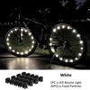NEW Colorful Rainproof LED Bicycle Wheel Lights Front and Rear Spoke Lights Cycling Decoration Tire Strip Light Accessories 7