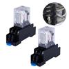 2pcs 8pin 24V DC electromagnetic relay with LED indicator and socket base for industrial equipment and household appliances