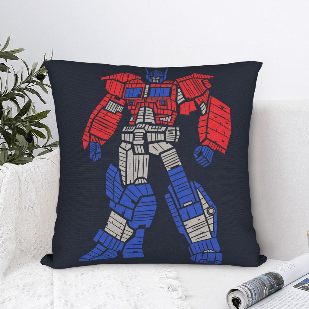 Super Robert Optimuss Primes Pillow Case Vintage Pillow Cover Square Pillowcases For Sofa Bedroom Home Decor