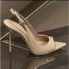 Nightclub High Heel Women Sandals Fashion Ankle Strap Singbacks Mules Shoes Summer Elegant Wedding Dress Sandalias Shoes