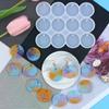 8/12pcs Round Oval Pendants Resin Mold DIY Epoxy Earrings Charms Silicone Mold For Jewelry Making Keychain Tag Casting DIY Craft