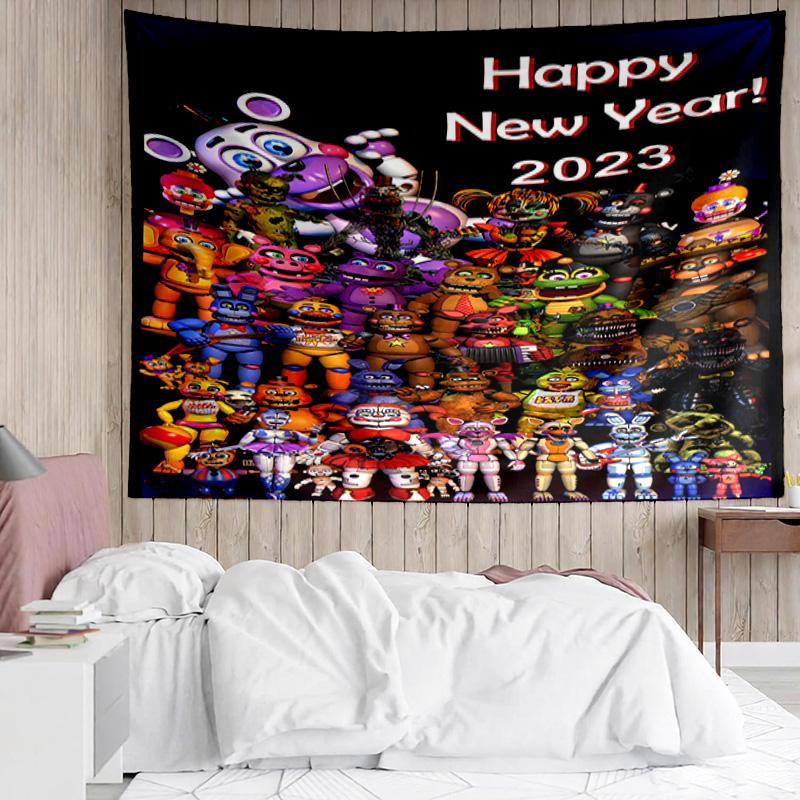 1PC Five Nights At bears Horror K-pop music group Tapestry Accessories for Bedroom,Livingroom, dormitory Room Wall Decor Fan Birthday Gifts