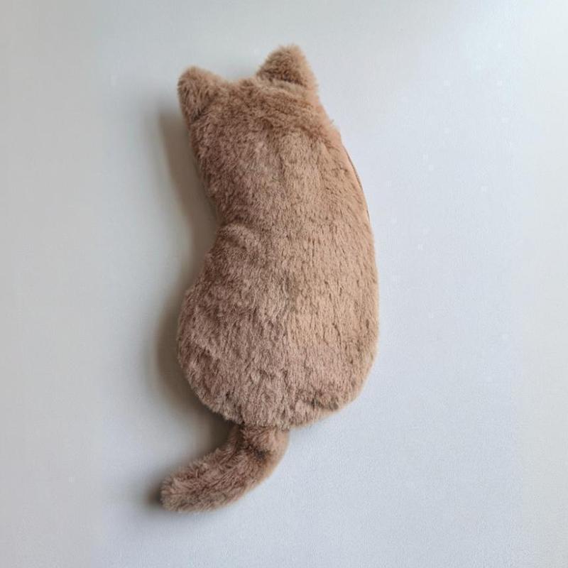 Cute Cartoon Cat Plush Pen Bag Funny Student Animal Pencil Cases Fashion Multiple Colors Available Stationery Storage Bag Gifts