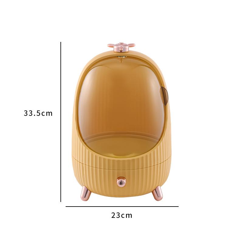 Round Acrylic Cosmetic Organizer Makeup Brush Holder Lipstick Mask Storage Rack for Skincare Vanity Desktop