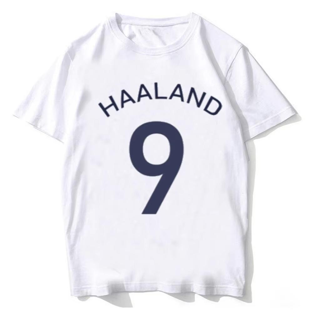 Haaland Tshirt Unisex High Quality Cotton Harajuku Streetwear Fashion Popular Soft T Shirt Short Sleeve Print TShirt Streetwear