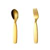 Short Handle Baby Spoon Fork Set BPA Free Stainless Steel Easy to Clean Ideal for Toddler Led Weaning Home Use